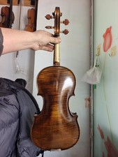 4/4 violin Stradi model European flamed maple back spruce top hand carved No6
