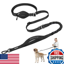 MIDOG Hands-Free Dog Leash for Large Dogs - Adjustable Waist, Bungee, Pouch