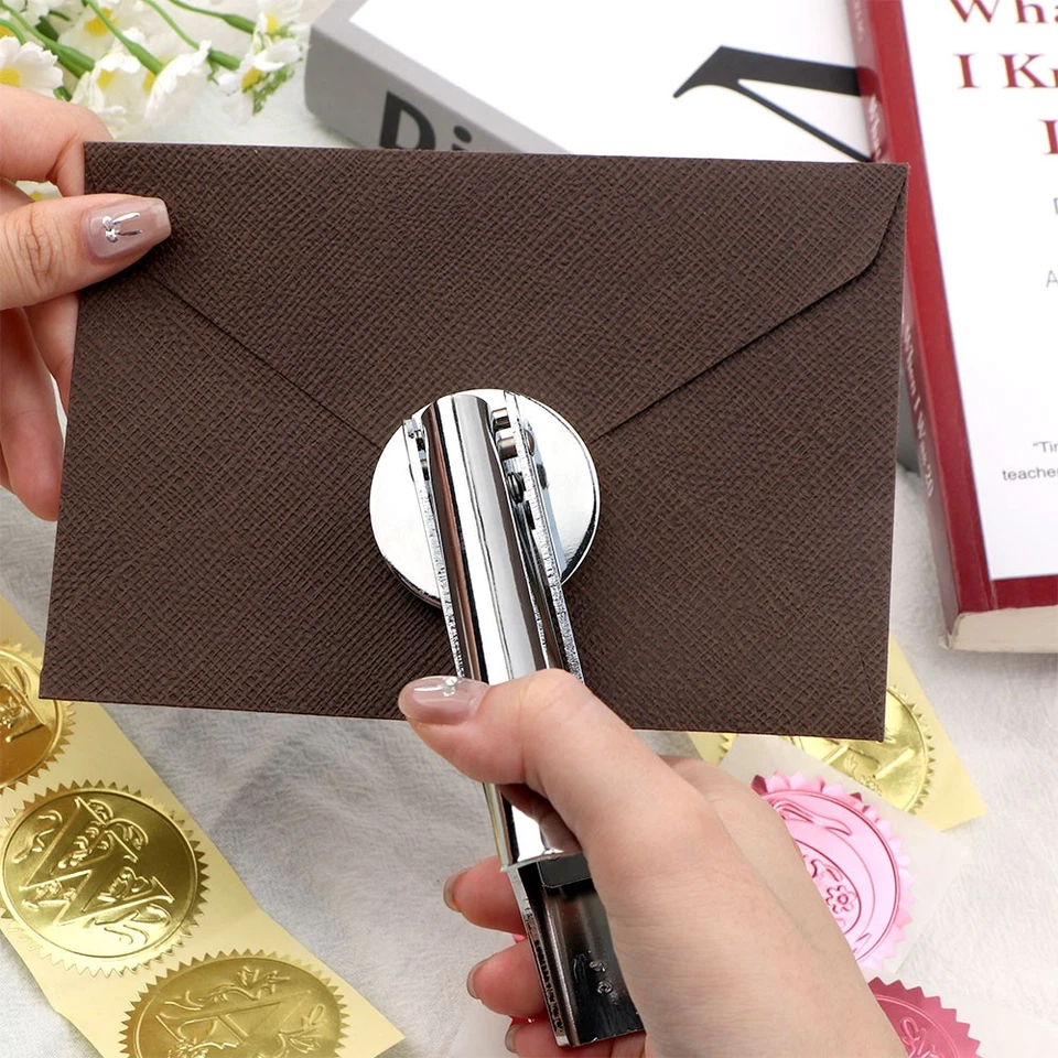 Estampilla estampadora de acero del alfabeto de la A a la Z para libros pegatinas sobres Foto 4 de 4