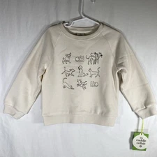 Adorable Target and The Cuddle Collab Cream And Black Pet Drawings Sweatshirt 3T