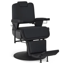 BarberPub All Purpose Barber Chair, Reclining Hydraulic Chair with Headrest 3819