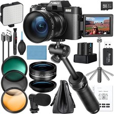 NBD 4K Digital Camera 48MP Vlogging Camera YouTube WiFi Mic Kit