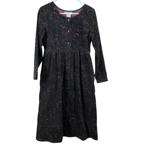 90s corduroy dress 90s Vintage Grey Corduroy Maxi Pinafore Dress