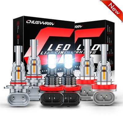 For Chevy Trax Sport Utility 4-Door 2013-2019 6x LED Headlight + Fog Light Bulbs