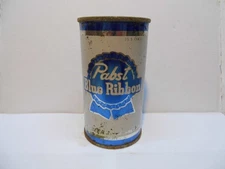 PABST BLUE RIBBON FLAT TOP BEER CAN~PABST BRG, MILWAUKEE, WIS + 3 CITIES