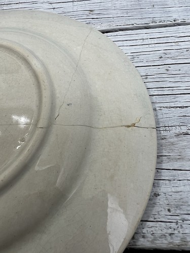 AS-IS Cracks Chips Major Gen Ulysses S Grant Transferware Child Alphabet Plate - Picture 23 of 24