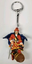 Vintage Captain Morgan Pirate Figurine Famous Leg Up Pose Advertising Keychain