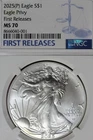 2025 P NGC MS70 EAGLE PRIVY FIRST RELEASES AMERICAN SILVER EAGLE #B52740