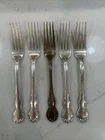Lot Of 5 Towle Sterling Silver French Provincial Dinner Forks 7-1/4" 307 grams