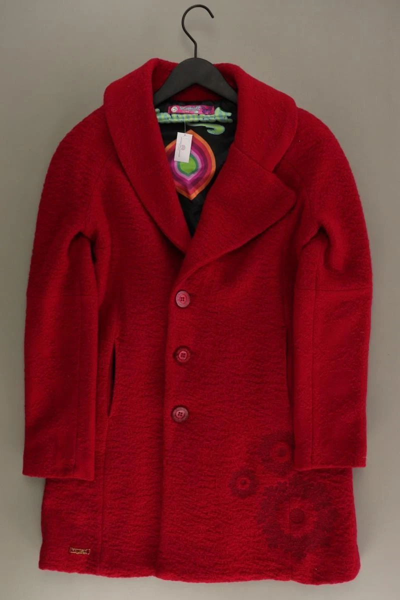 ⭐ Desigual Regular Mantel für Damen Gr. 38, M rot aus Polyester ⭐
