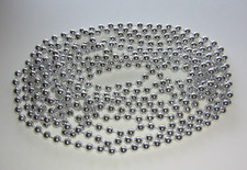 Christmas Decorations Silver Bead Garland 10mm 18 Feet Continuous Length, Large