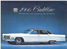 CADILLAC FLEETWOOD 60 75 BROUGHAM ELDORADO DE VILLE & CALAIS 1966 SALES BROCHURE
