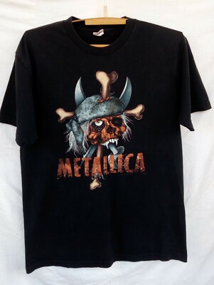 vtg 2002 METALLICA PUSHEAD PIRATE SKULL T SHIRT XL TEE GIANT | eBay
