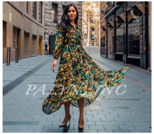 zara printed maxi dress