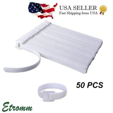 50 PCS Cable Straps Wire Cord Hook Loop Ties Reusable Fastening Organizer Laptop