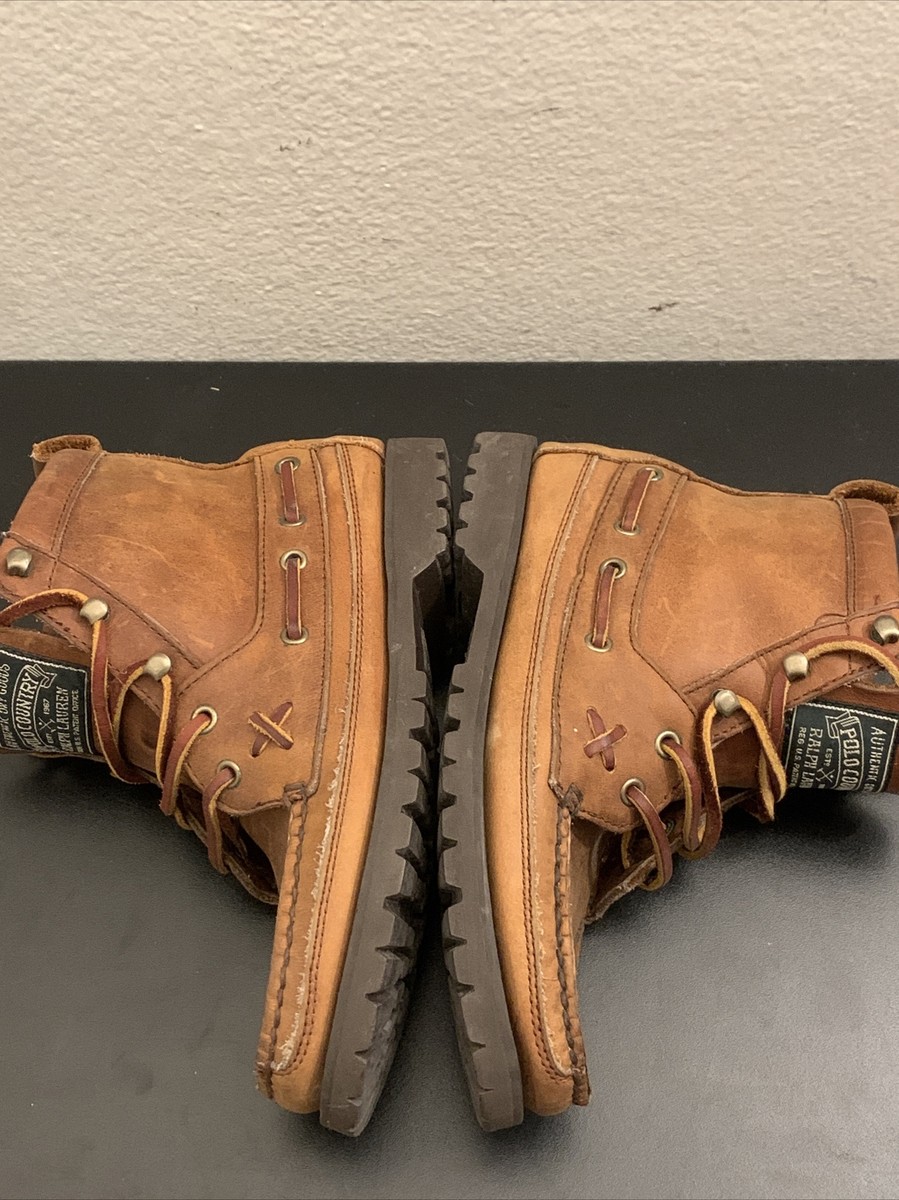 Polo Country Ralph Lauren Women's Moc Toe Ankle Boots Brown Polo Country Ralph Lauren Women's Moc Toe Ankle Boots Brown