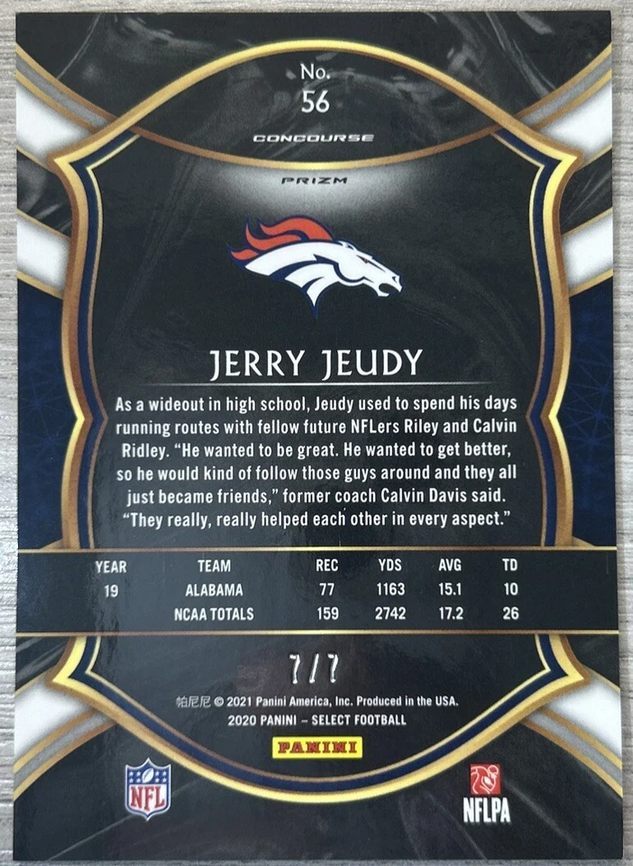 🔥MINT 2020 Select Jerry Jeudy FOTL Orange Pulsar Prizm Concourse RC SSP - Image 2 of 4