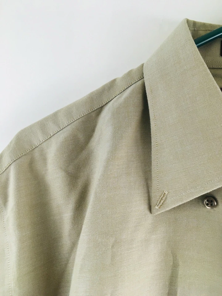 Nordstrom Shirt Men's Size 16.5-37 Brown with Pocket Long Sleeve Button Up - Image 3 of 4