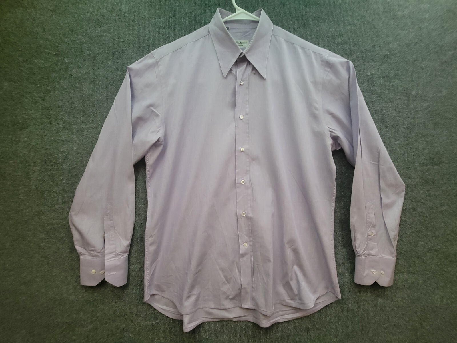 Yves Saint Laurent camicia manica lunga con bottoni uomo 17 viola