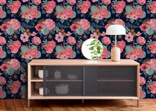 3ft x 30ft Floral Flower Wallpaper Vinyl Film Sticker Peel-and-Stick 36"x360" BL