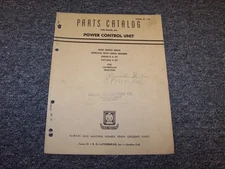 LeTourneau Model AN Power Control Unit Rear Single Drum Parts Catalog Manual xz