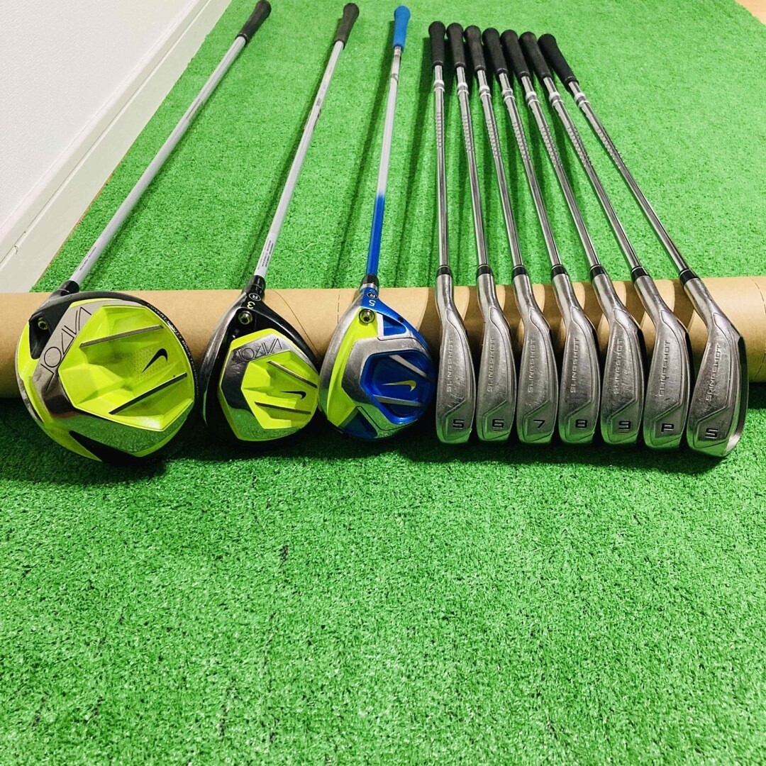 NIKE GOLF VAPOR FLY GOLF CLUBS 10PC SET With Head Cover Caddie bag Free