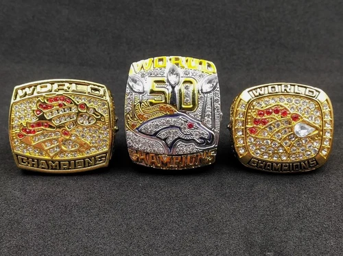 3 Pcs Set Denver Broncos Ring Fan Souvenirs Gift Set ! - Picture 2 of 4