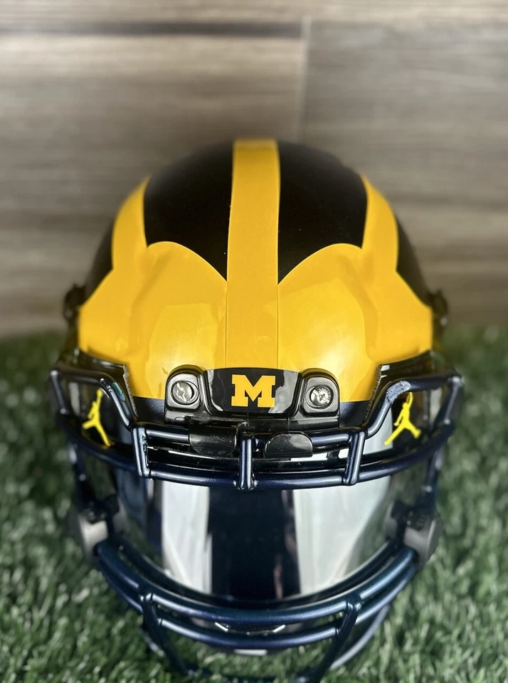 MICHIGAN WOLVERINES Schutt Full Size L Helmet National Champions - Image 4 of 4