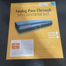 New Digital Stream Analog Pass-Through DTV Converter Box DSP7700P Parental Contr