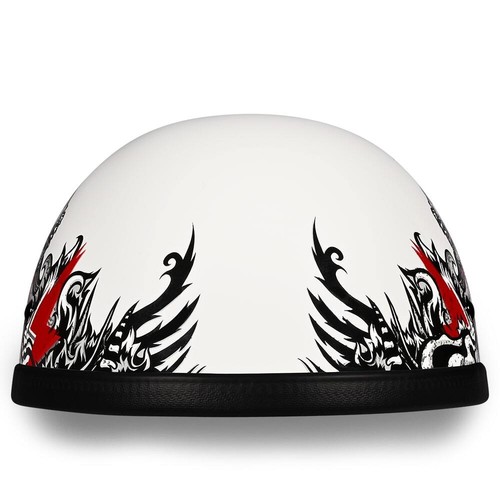 Casco de motocicleta Daytona Helmets 6002RR clásico novedad sin punto Rockin' Reaper - Imagen 5 de 6
