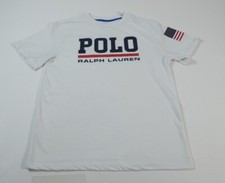 Polo Ralph Lauren Performance Boys White Graphic Logo T-shirt Size L