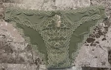 NWT VICTORIA'S SECRET DREAM ANGELS L GREEN SMOOTH LACE RARE CHEEKINI PANTIES