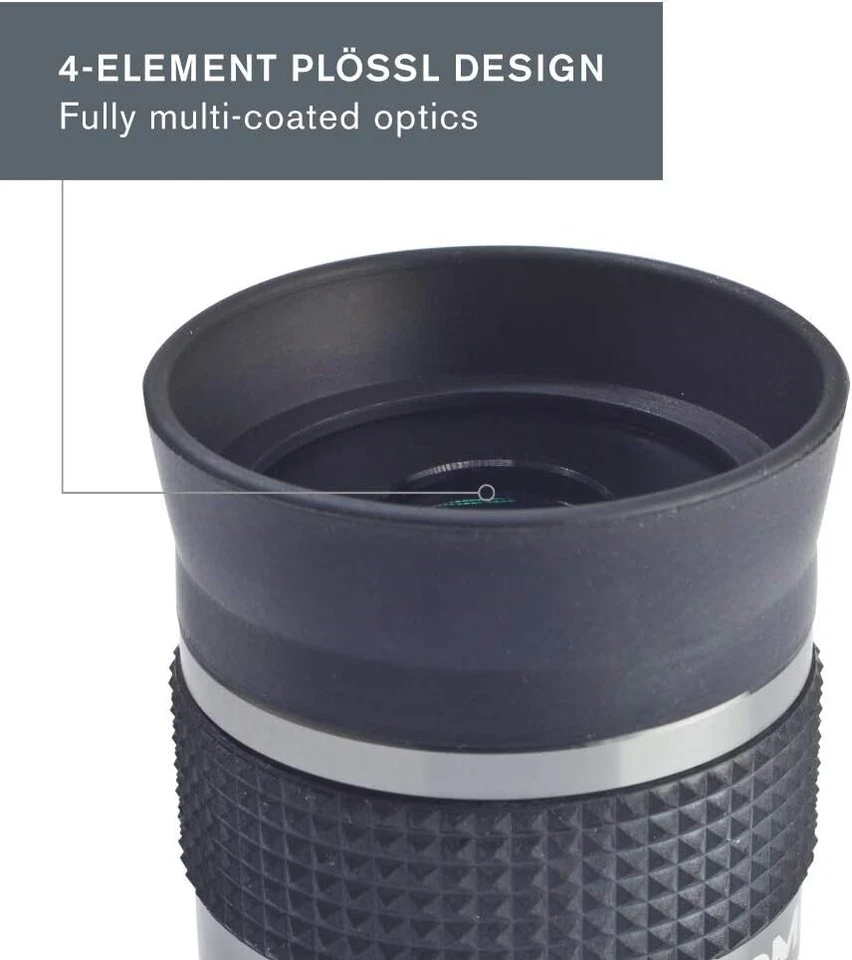 Ocular de plástico Celestron Omni 15 mm 1,25 pulgadas con ocular de goma y filtros Foto 2 de 4