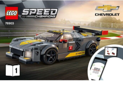 LEGO 76903 Speed Champions Chevrolet Corvette C8.R Race Car - Only
