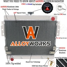 Aluminum 3 Row Radiator For 1975 1976 1977 1978 Ford Mustang II Base 5.0L V8