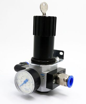 Festo LRS-D-7-MIDI 194630 P1max 16bar 240Psi Druckregelventil + Manometer -used-