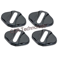 4pcs Polished Black Stainless Steel Door Latch Striker Cover Fits 16-21 XE