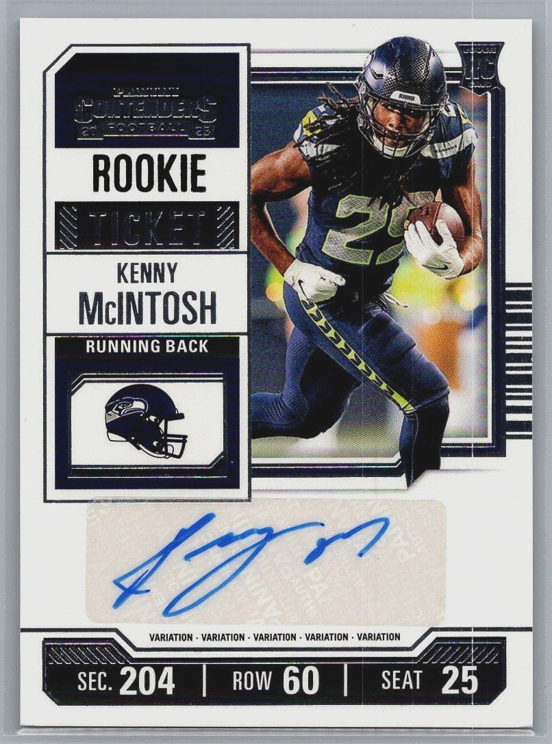 2023 Panini Contenders Rookie Ticket Variation Kenny McIntosh #150 (RC) AUTO