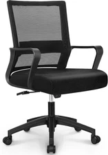Office Chair Gaming Desk Computer Chair Ergonomic Mesh Mid Back with Wheels Lumb