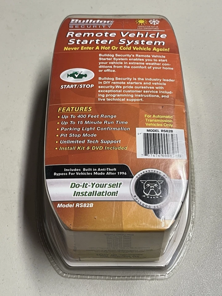 Bulldog Security Remote Starter System (RS82) New in Sealed Retail Packaging - Image 2 of 3