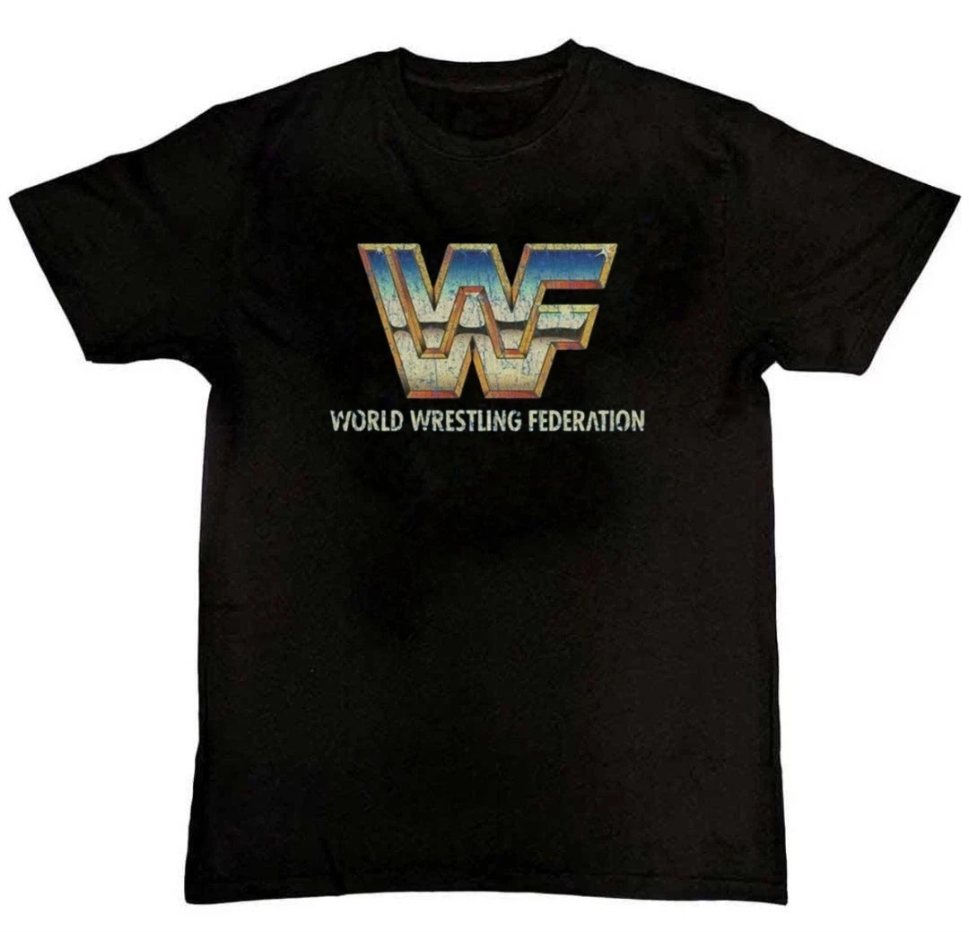 WWF Retrowave Chrome 1985 Vintage Graphic Unisex Mens T-Shirt S M L XL 2 3 4 XL