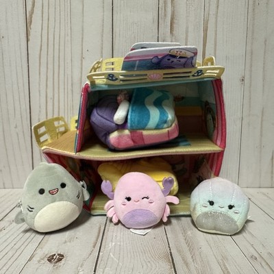 Squishmallow Squishville 7 Seas Yacht Boat Playset With Shark Crab Clam Plush