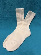Vintage Socks 9-11 White 17" Crew Very Quality Acrylic 80s 90s New Old Stock Men