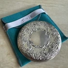 Vintage 3.25" Towle 925 Sterling Silver Embossed Pocket Mirror