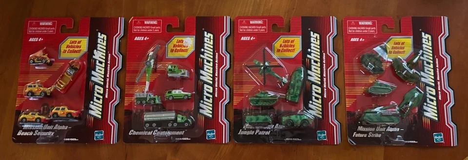Vintage Hasbro Micro Machines Mission Units Alpha Beach Future Chemical Jungle - Image 2 of 2