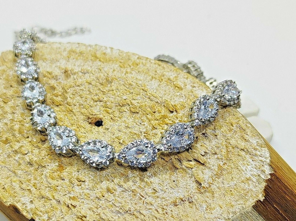 Bracciale argento 925/1000 donna MOD. tennis con pietre zirconi bianco brillante - Immagine 2 di 4