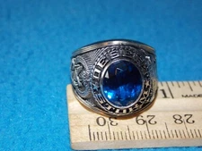 VINTAGE - DESERT STORM MEN'S BLUE STONE RING Size 11.75 - NEW OLD STOCK- ALPHA