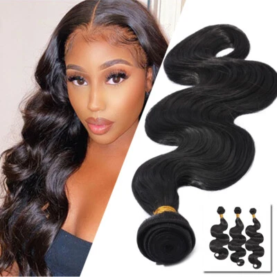 3Bundles Brazilian Body Wave THICK Hair Extensions Bundles as Human Hair Weaves