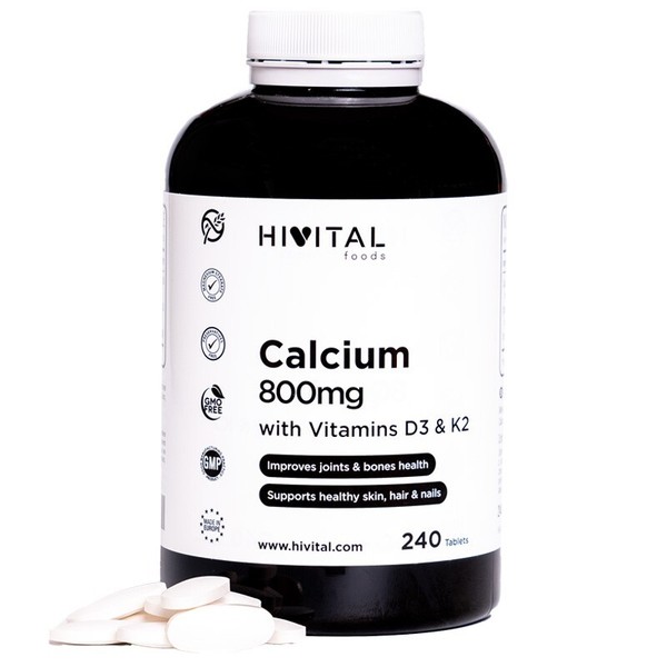 Calcio 800 mg con Vitamina D3 y K2 | 240 comprimidos