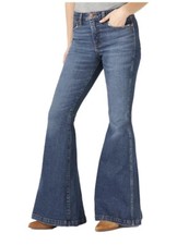 Wrangler Retro Women's Medium Wash High Rise Flare Jeans NWT